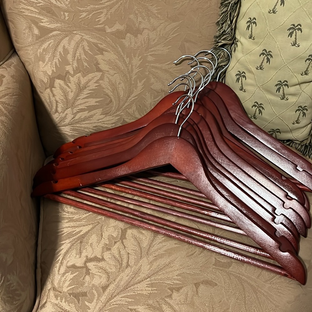 Wooden Suit / Sport Coat Hangers Set of 10
